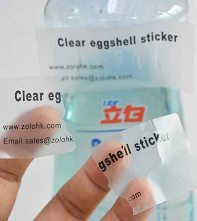 Transparent Destructible Label