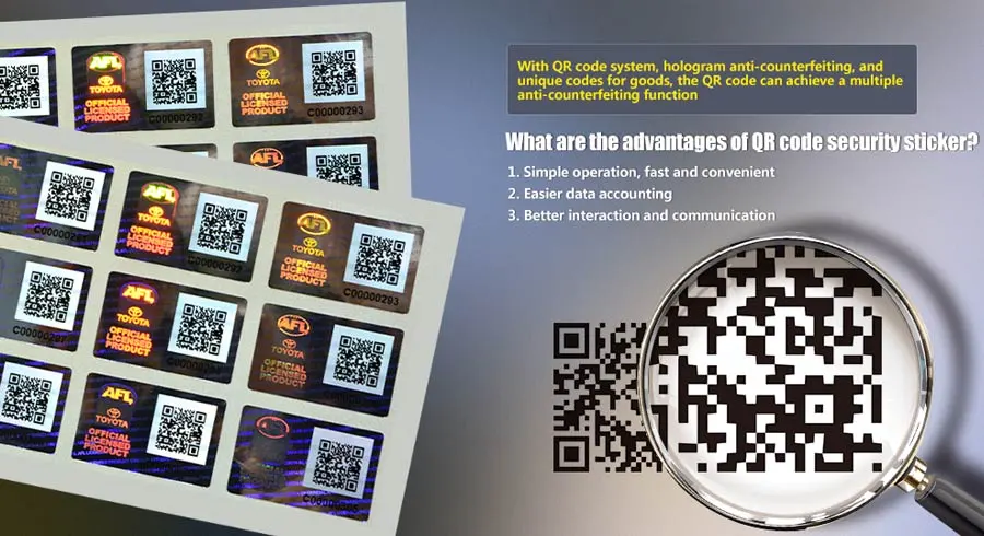 what are the advantages of QR code security sticker 