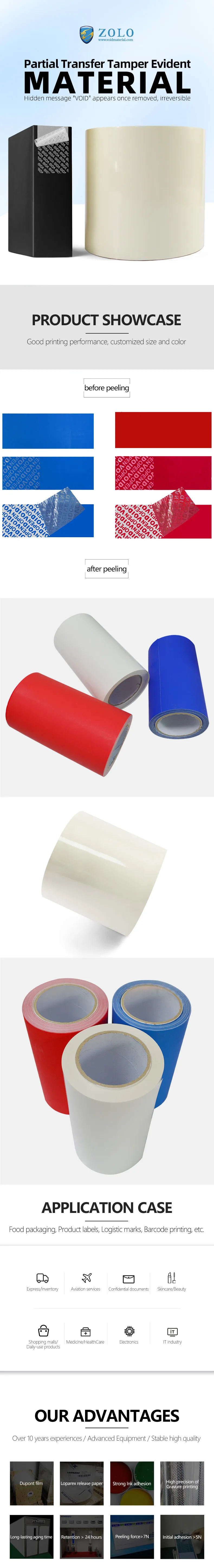 Silver VOID Label Paper （Checkerboard/Square）