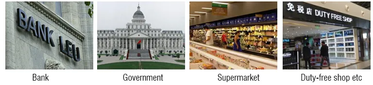 Tamper Proof Bags image display it applied to bank, government, supermarket and duty-free shop, etc.