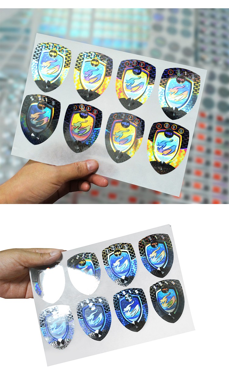 Printing Custom 3D Hologram Sticker / Anti-fake Hologram Label Warranty Security Holographic Sticker